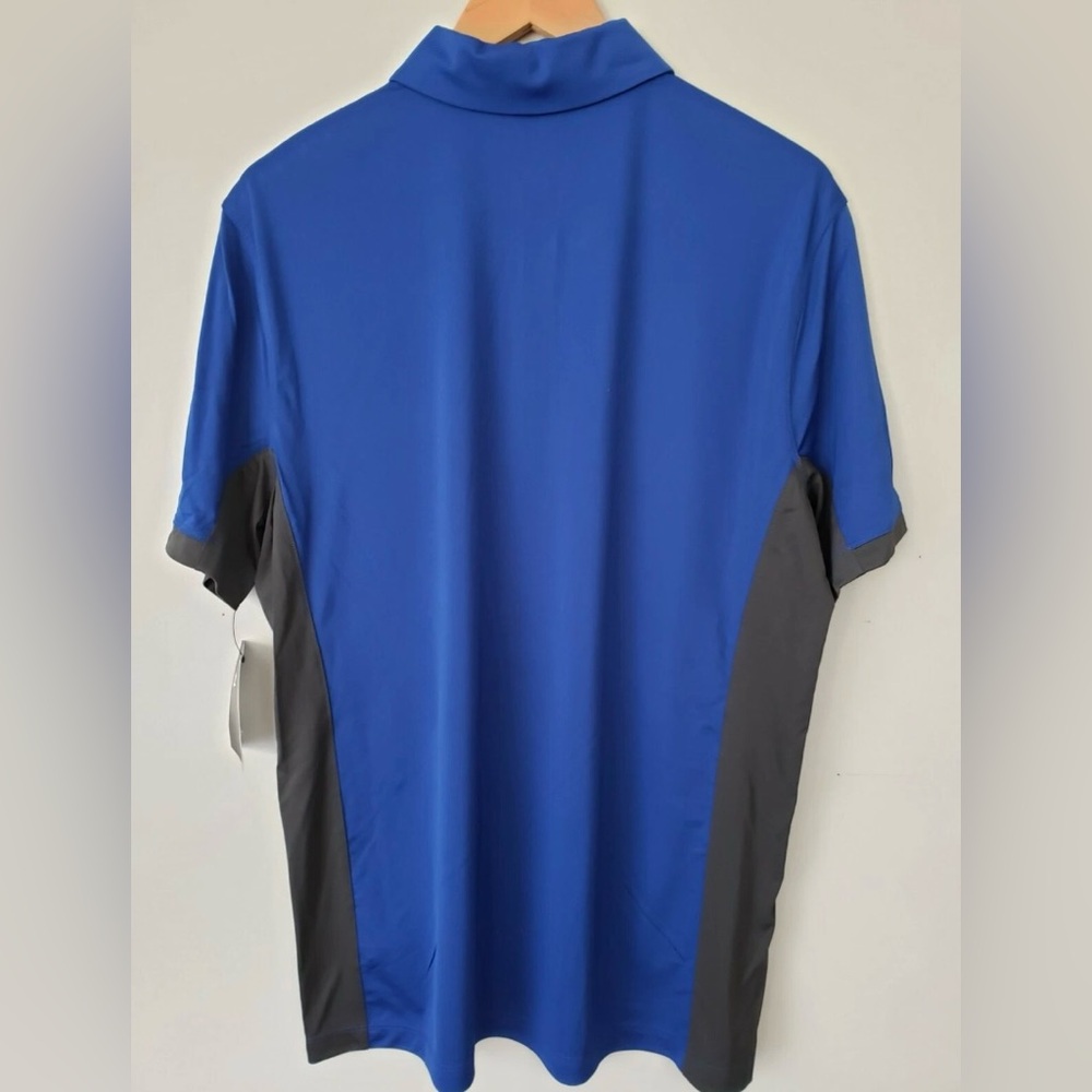 Nike Men's Blue and Gray Polo Shirt - Picture 8 of 11